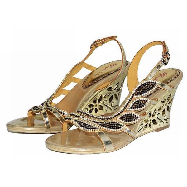 

big size 34-44 2021 arrivals thin high heels gladiator sandals studded & rhinestones women summer wedges party sandalias, Black