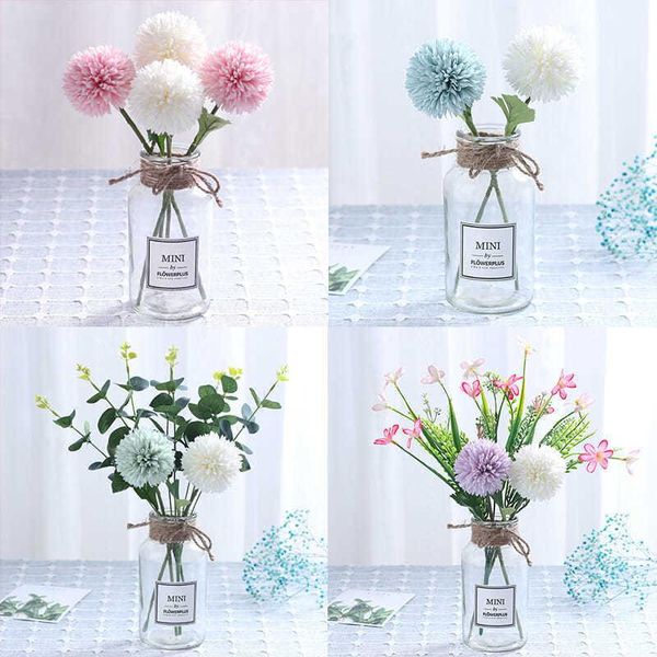 

single branch chrysanthemum silk artificial flowers plant for wedding decoration on table preserved dried fake flower home decor decorative