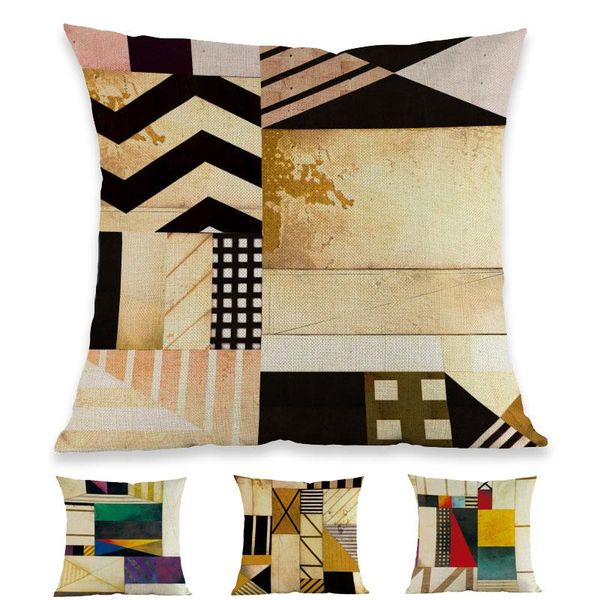

geometric abstract art pattern decor style throw pillow case creative home room office decoration sofa cushion cover cushion/decorative