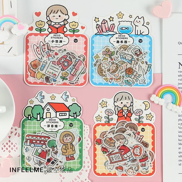 

40 Pcs/pack Creative Fun Childhood Kawaii Sticker Decoration Diy Ablum Diary Scrapbooking Label Sticker Cute Stationery