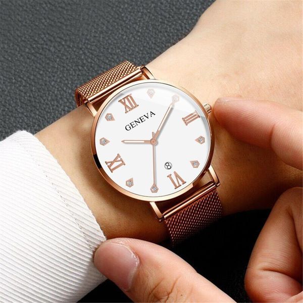 

wristwatches luxury rose gold watch women bracelet watches brand ladies casual quartz steel women's wristwatch montre femme relogio, Slivery;brown