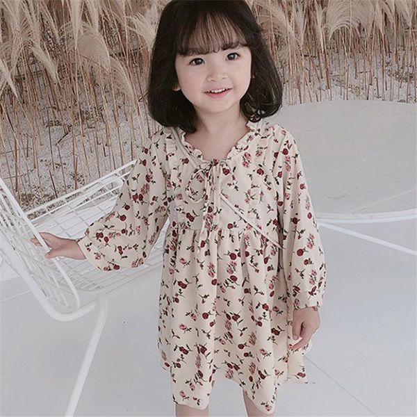 mihkalev pattern cherry girl long sleeve dress for kids clothes girls autumn princess dresses 2-8year children dance girl's, Red;yellow