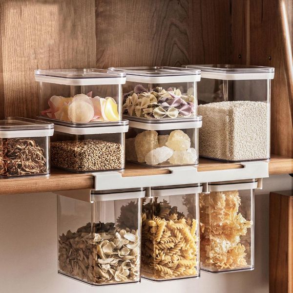 

storage bottles & jars airtight tin kitchen tank products organized box tea coffee bean spices rice transparent plastic case snack jar