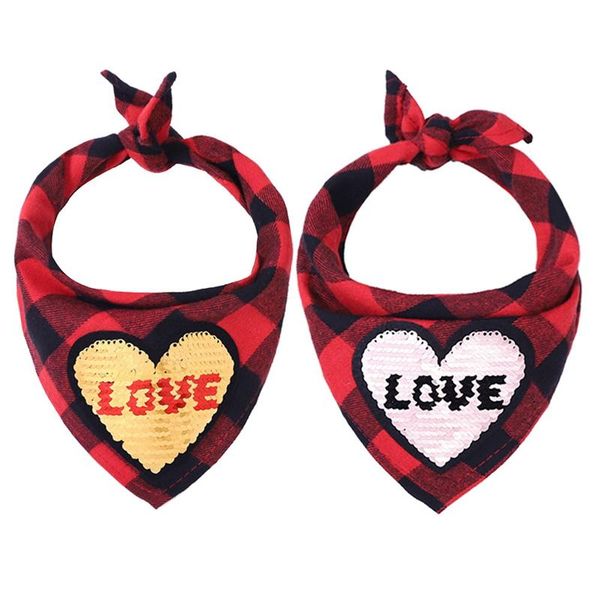 

pack valentine's day pet bobcat and dog triangle scarf gift single layer love turban cat costumes