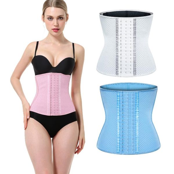 

bustiers & corsets latex rubber breathable waist trainer shaper underbust slimming cincher girdle belts hooks eyes bustier pink blue white c, Black;white