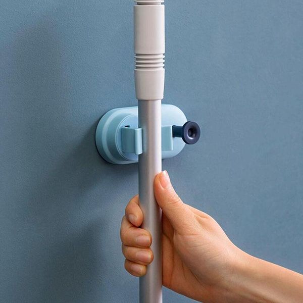 

super strong self-adhesive mop broom holder hanger garden storage rack clip seamless hook household hooks & rails