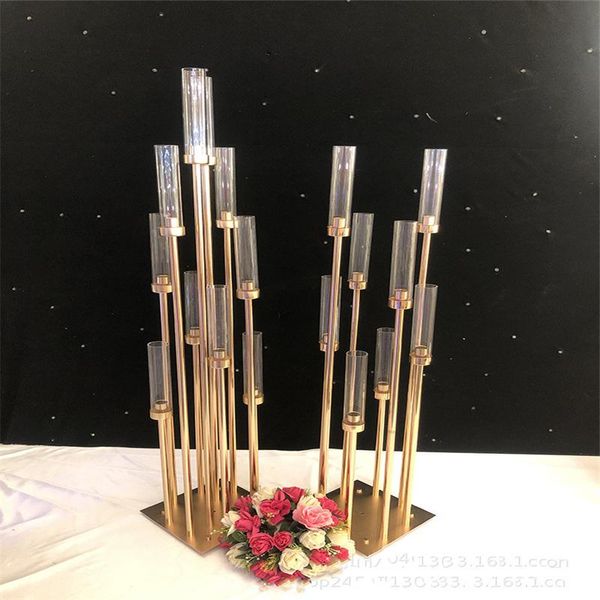

candle holders 1pcs 8\10heads metal candelabra wedding props table centerpiece flower stand lampsha candelabrum home decor