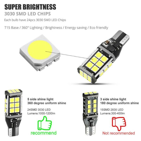 

emergency lights 3mm * 9mm reverse lamp 1200lm canbus protection car backup light