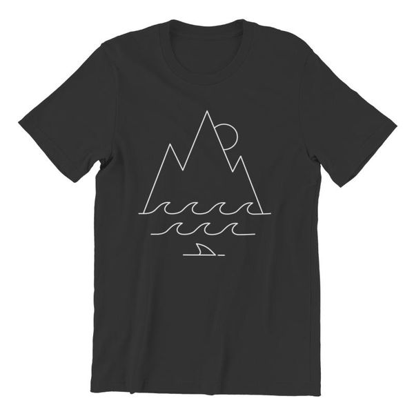

men's t-shirts t-shirt mountains and sea short sleeve graphic friends pride sarcasm plus size 124456, White;black