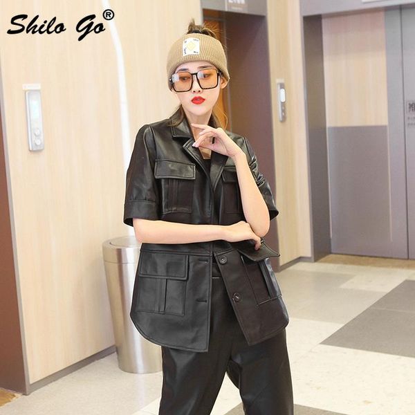 

women's leather & faux b-8-163, Black