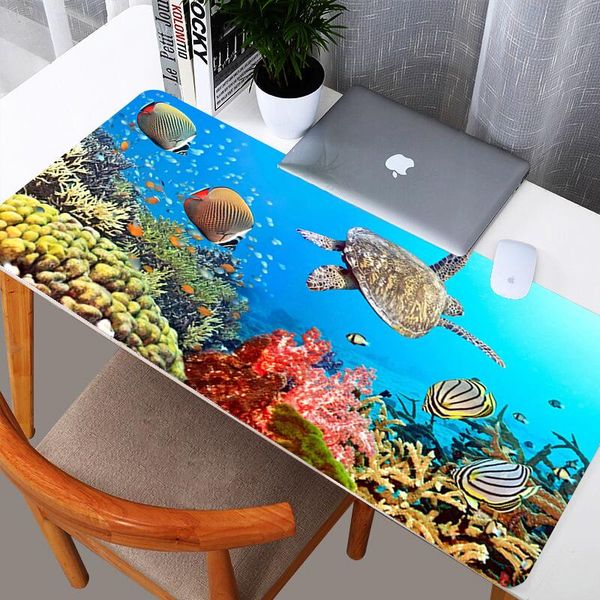 

mouse pads & wrist rests pad tropical fish ocean scenery gaming mousepad extended desk keyboard mat size carpet home