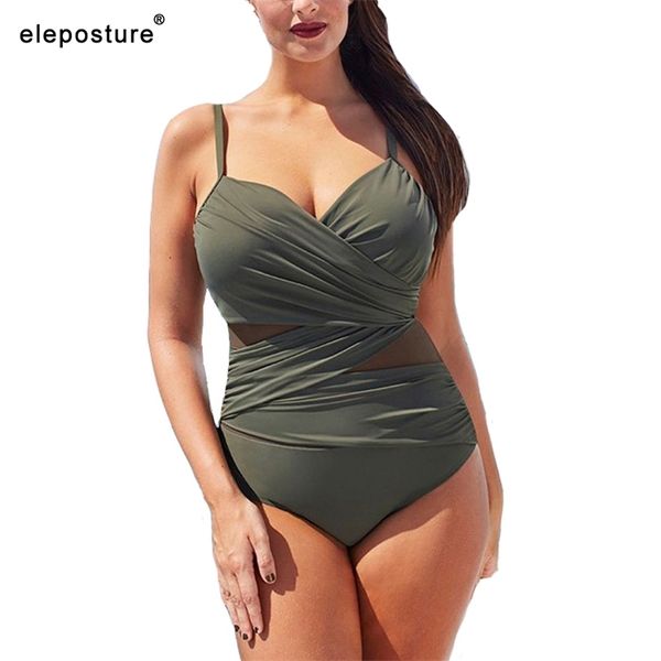 Sexy Swimsuit Mulheres Malha Retalhamento Ternos de Banho De Banho Vintage Swimwear Summer Beach Wear Suit Plus Size M-4XL 210521