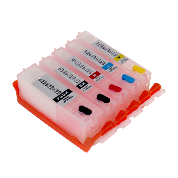 

ink cartridges vilaxh pgi580 cli581 refillable cartridge with one time chips for canon tr7550 tr8550 ts6150 ts8150 ts9150 ts9155