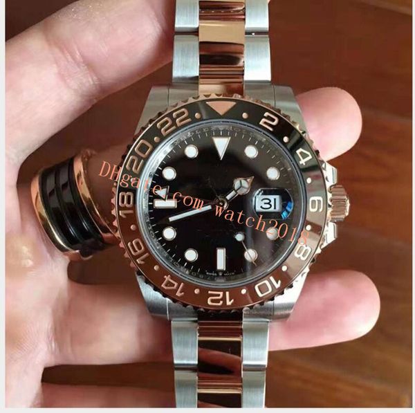 

mechanical mens watches sapphire 126711 126715 40mm v5 bp maker rose gold 316l steel bracelet asia 2813 automatic luminous luxury wristwatch, Slivery;brown