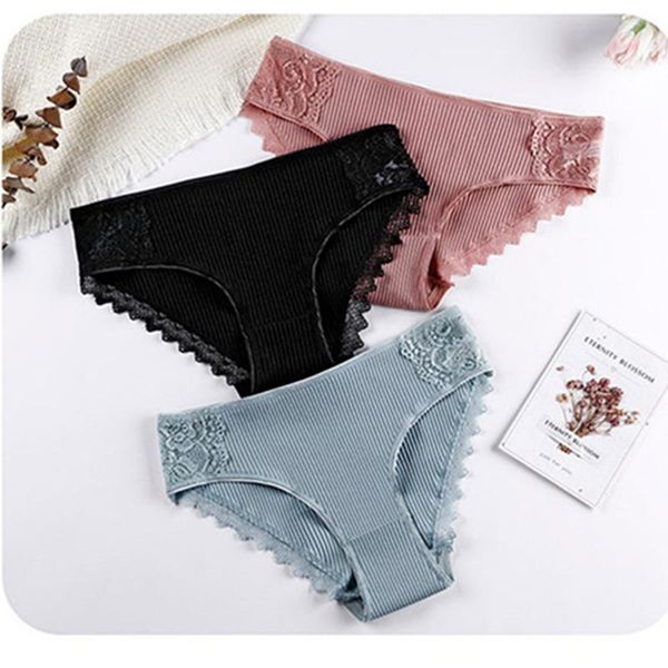 

women's panties cotton women comfortable underwears mid-rise underpants female lingerie big size ladies briefs drop, Black;pink