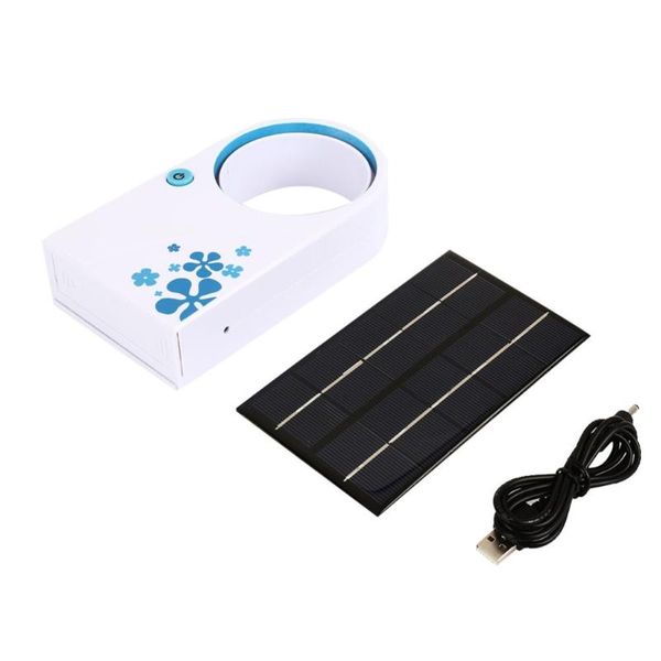 

vehemo mini car solar cooling fan 2w 5v usb vaneless battery dual purpose air conditioner silent refrigeration 2021 est fans