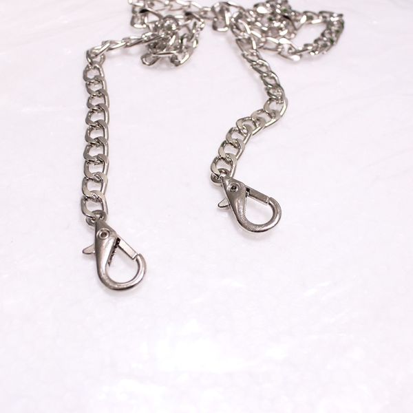 

120cm bags metal chains shoulder strap diy purse chain gold silver handles, Black