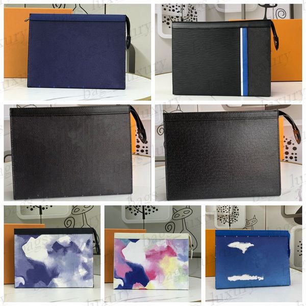 

women clutch bags tie-dye handbags men wallets lady leather card holder chain key purses toiletry pouch with box