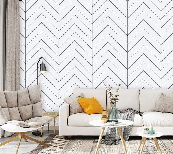 

wallpapers modern white and black geometric contact paper stripes peel stick wallpaper self adhesive for wall covering home decor