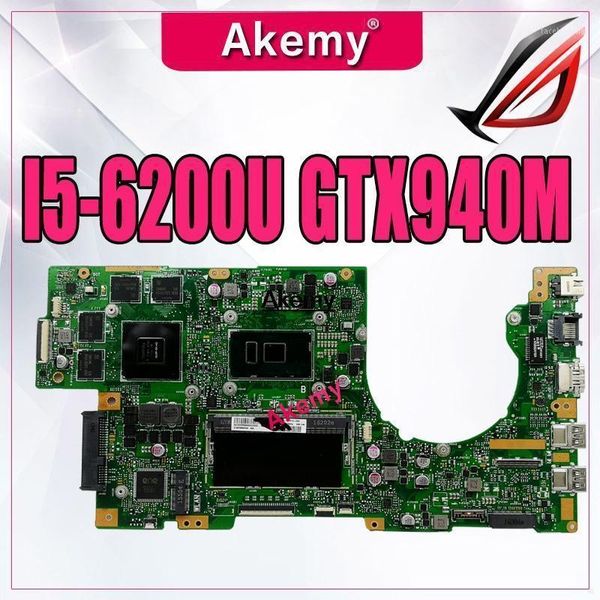 

lapmotherboard for asus k501uq k501u test original mainboard ddr3 8g-ram -6200u gtx940m11