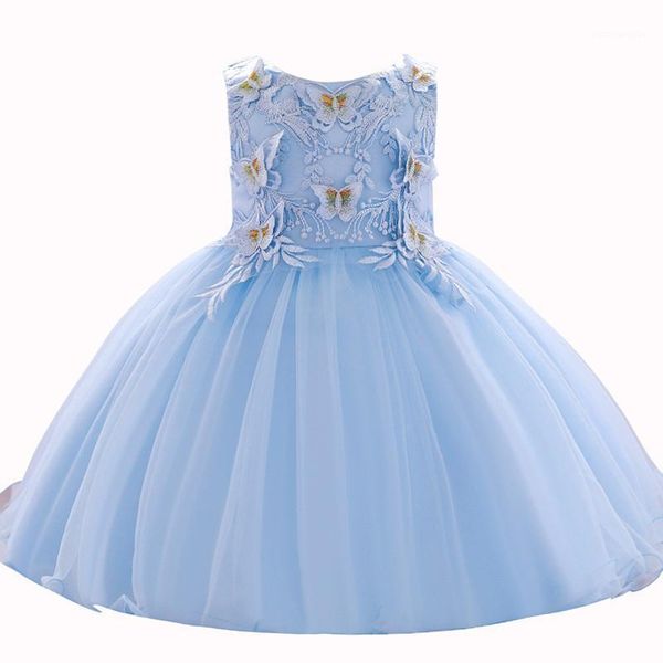 

baby dresses for infant girls birthday dress 1 years princess embroidered butterfly flower kids cute ball gown girl's1, Red;yellow
