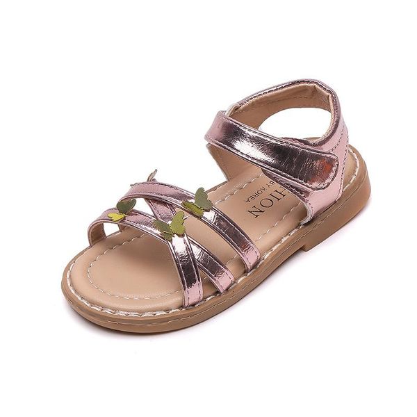 

sandals 2021 summer girls fashion children's soft bottom princess open toe non-slip casual beach, Black;red