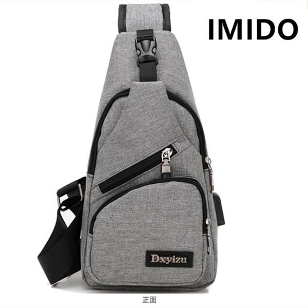 

waist bags imido 2021 spring brand canvas usb charging korean casual men and women chest shoulder messenger fashion trend motion