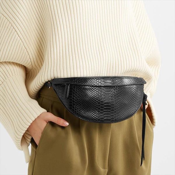 

brief designer fashion women pack snake pattern pu leather casual belt bags ladies womens chest packs waist bag