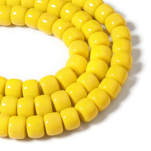 

other 8*6mm/60pcs bright yellow beads loose glass crystal diy jewelry for making