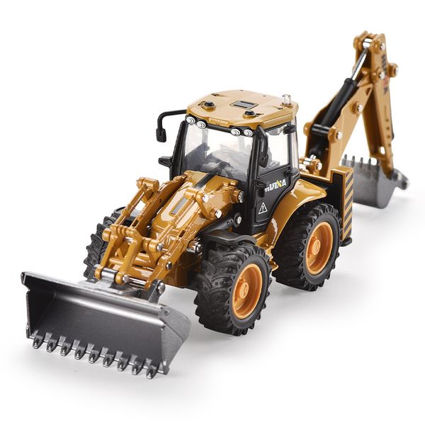 

1/50 Scale Die-cast Articulated Excavator Backhoe Loader Truck Engineering Vehicle Construction Tractor Alloy Models Toys 080