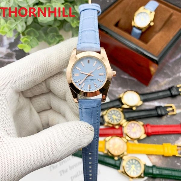 moda impermeabile militare orologi al quarzo di lusso 31mm orologio da cintura in pelle da donna orologio da polso da donna reloj