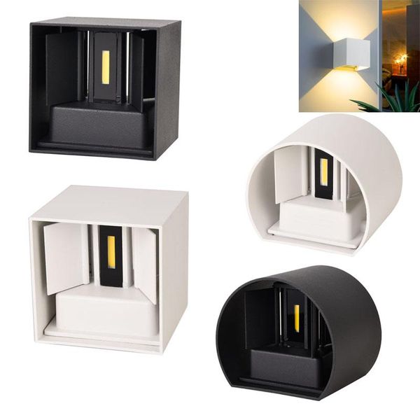 

waterproof ac85-265v surface mounted led wall light modern nordic luminaire indoor lamps living room porch outdoor