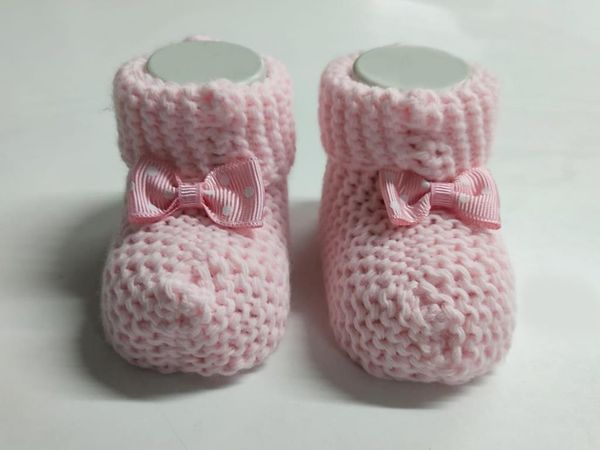 

bow knitwear girl baby the intra-footpad boots, Black;grey