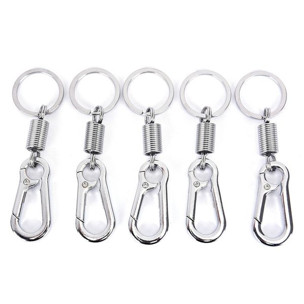 

S Stainless Steel Gourd Buckle Carabiner Keychain Waist Belt Clip Anti-lost Buckle Hanging Retractable Keyring