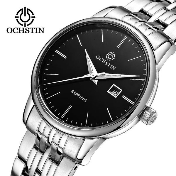 

wristwatches ochstin brand business bracelet quartz watches woman fashion stainless steel calendar waterproof wrist watch, Slivery;brown