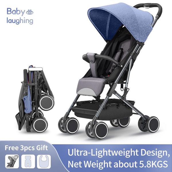 

strollers# lightweight baby stroller foldable and portable pushchair sit recumbent two-way carriage