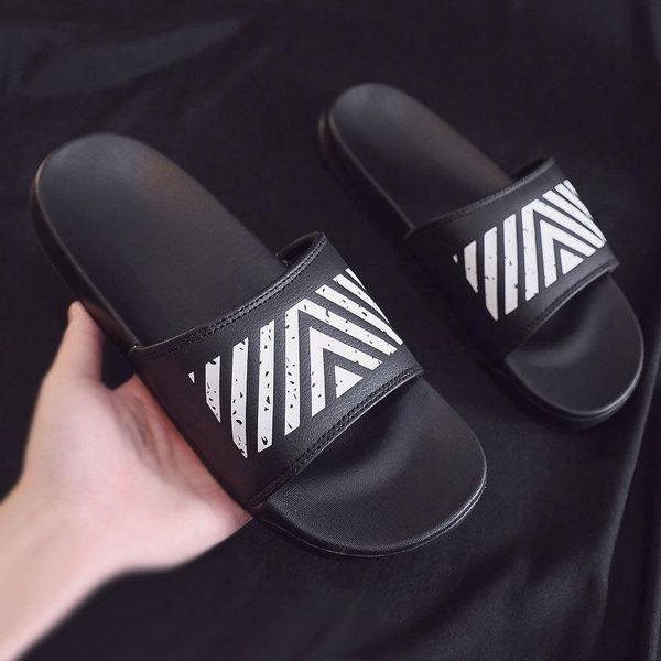 

slippers women summer slide sandals beach slides lightweight eva all black flip flops thick soled men couple bathe shoes