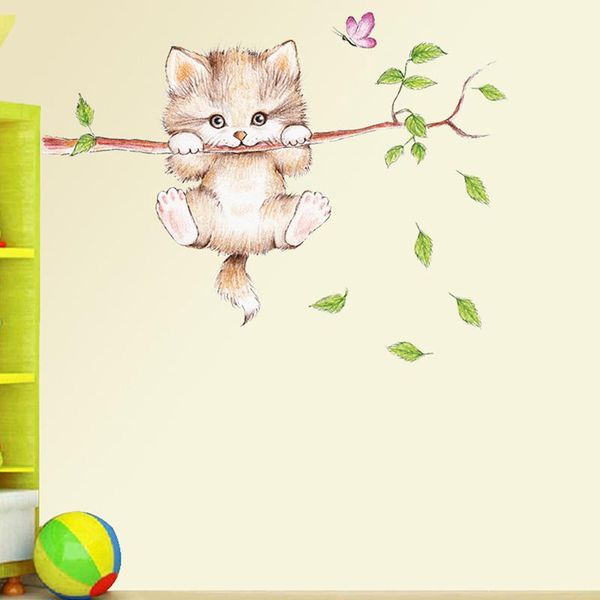 

wall stickers cartoon cat tree branch kindergarten environment layout decoration waterproof removable sticker