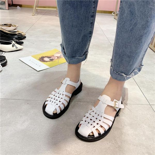 

sandals comfort shoes for women summer heels all-match suit female beige fashion girls clear black low flat rubber scan