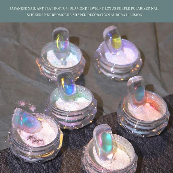 

nail glitter ice muscle multicolor mirror aurora neon powder dust chameleon art chrome paint dip decoration, Silver;gold