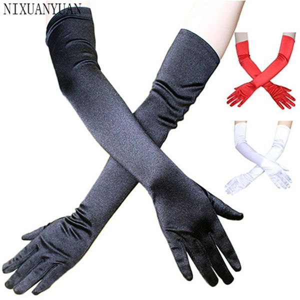 

bridal gloves 2021 ultra long beaded wedding liturgy banquet meters white red black