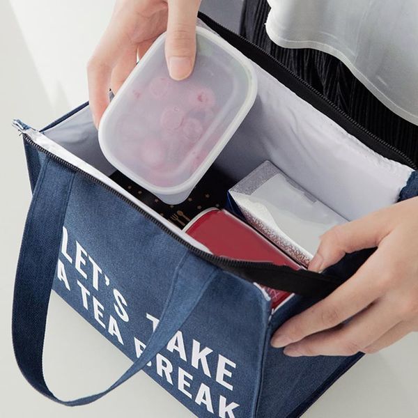 

storage bags tote bag for women kids men insulated canvas box thermal cooler lunch