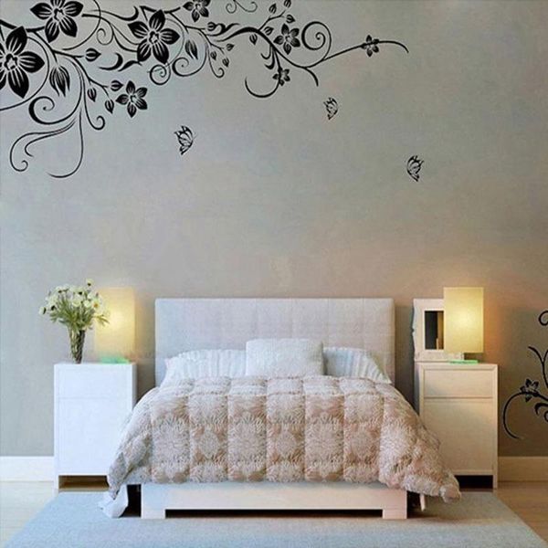 Adesivos de parede Amor Removível Home Hee Grand Etiqueta Flores e Vine Mural Decal Art Stickers para Decoração VC