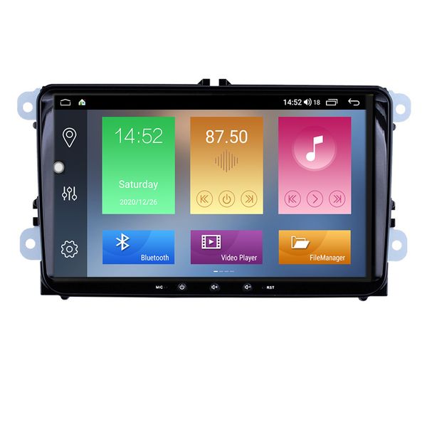 Player radio da 9 pollici Android HD Touch Screen per VW Volkswagen Universal Skoda Seat con GPS Navigation WiFi Music