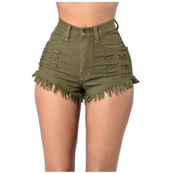 

women's shorts summer vintage women femme bodycon high waist pantalones cortos mujer distressed ladies bottom, White;black