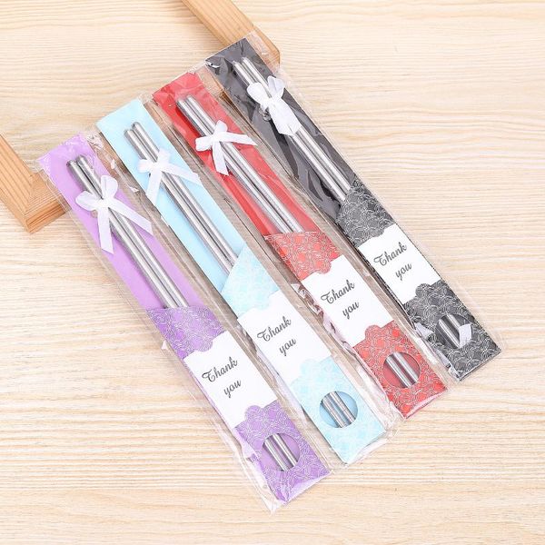 

party favor 20 pieces of wedding gifts, birthday stainless steel gift chopsticks