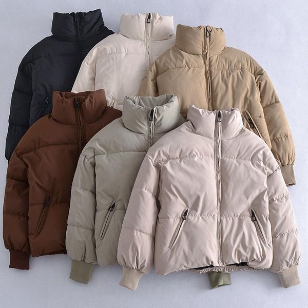 

women's down & parkas women casual solid oversize thick winter zipper pockets female warm oversized elegant coat jacket 7271114, Black