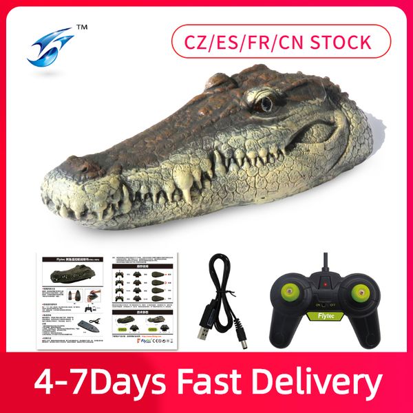 

Flytec V005 V002 RC Boat 2.4G Simulation Crocodile Head RC Remote Control Electric Racing Boat for Adult Pools Head Spoof Toy