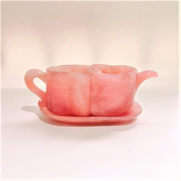 

decorative objects & figurines 1 piece nice polishing lovely little cup shaped rose quartz for decoration lml