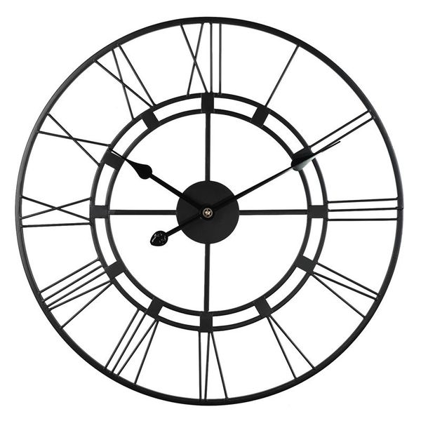 

wall clocks vintage roman numeral clock 16 inch round european retro iron silent watch for farmhouse home decor